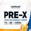 Nutricost Pre-X Xtreme PreWorkout Powder Complex, Peach Mango, 60 Servings, Vegetarian, Non-GMO and Gluten Free