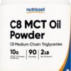 Nutricost C8 MCT Oil Powder 2LBS (32oz) - 95% C8 MCT Oil Powder