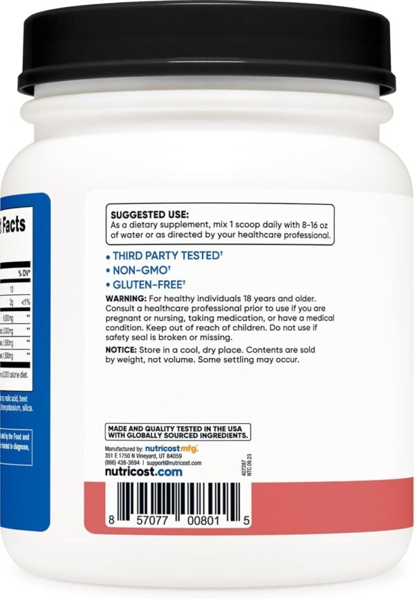 Nutricost BCAA Powder 2:1:1 (Raspberry Lemonade, 90 Servings)