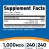 Nutricost Folic Acid (Vitamin B9) 1000 mcg, 240 Capsules