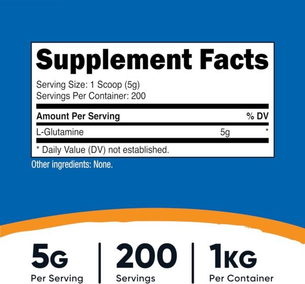 Nutricost L-Glutamine Powder 1 KG - Unflavored, Non-GMO, Gluten Free
