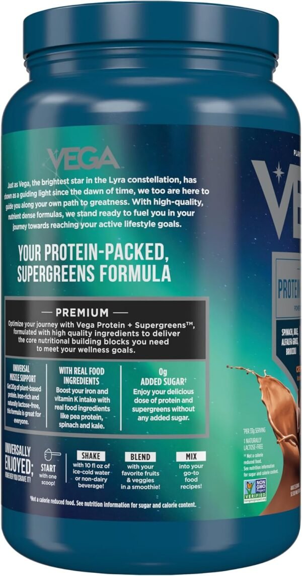 Vega Protein & Greens Powder, Chocolate, 28.7 Ounce