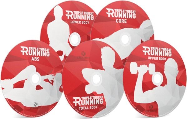 Triple Threat Running: Runners Workout Program with 5+1 Exercise Videos on DVD; 5K, 10K, Half Marathon & Full Marathon Training Calendars, Training Guide & Nutrition Guide