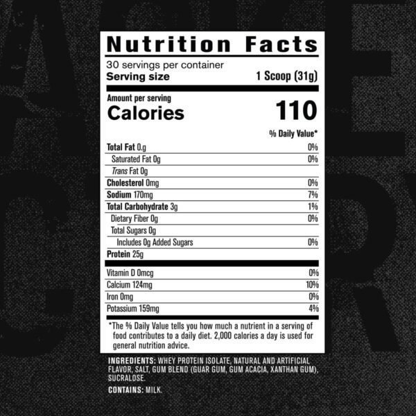 Jacked Factory Authentic ISO Grass Fed Whey Protein Isolate Powder - Low Carb, Non-GMO Muscle Building Protein w/No Fillers, Mixes Perfectly, Vanilla Oatmeal Cookie - 2LB, 30 SV