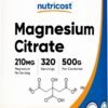 Nutricost Magnesium Citrate Powder (Unflavored, 500 Gram)