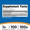 Nutricost L-Carnitine Tartrate Powder (100 Grams) - 1 Gram per Serving; 100 Servings