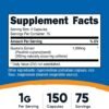 Nutricost Guarana 1000mg Serving, 150 Vegetarian Capsules - Natural Herbal Brazilian Caffeine Energizer Supplement