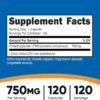 Nutricost TMG (Trimethylglycine) 750mg, 120 Capsules