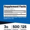 Nutricost Micronized Creatine Monohydrate 3,000mg 500 Capsules, 125 Servings, 750mg of Creatine Monohydrate Per Capsule