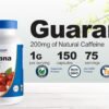 Nutricost Guarana 1000mg Serving, 150 Vegetarian Capsules - Natural Herbal Brazilian Caffeine Energizer Supplement