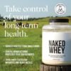 Naked Vanilla Whey Protein 1Lb, Only 3 Ingredients, All Natural Grass Fed Whey Protein Powder + Vanilla + Coconut Sugar- GMO-Free, Soy Free, Gluten Free. Aid Muscle Growth, 12 Servings