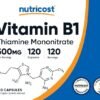 Nutricost Vitamin B1 (Thiamine) 500mg, 120 Capsules