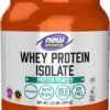 NOW Foods Sports Nutrition, Whey Protein Isolate, 25 g With BCAAs, Unflavored Powder, 1.2-Pound