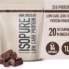 Isopure Low Carb 100% Pure Whey Isolate Protein Powder, Lactose Free, Gluten Free, With Vitamins, Dark Chocolate, 25g Protein Per Serving, 1 Lb, 14 Servings