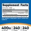 Nutricost Vitamin E 400 IU, 240 Softgel Capsules - Gluten Free, Non-GMO