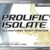 Nutrition Prolific Isolate All Natural Whey Protein Isolate (Gluten Free, Lactose Free, Soy Free, Stevia Sweetened, 25g Protein, 100 Calories) – 2.5lb Jar – Vanilla