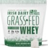 Grass Fed Whey Protein Powder Isolate - Unflavored - Unsweetened - Certified Entire Life On Pasture - A Greener World - ASPCA Registered Brand List - Informed-Sport - 3lbs