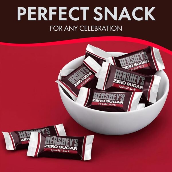 Special Dark Miniatures Zero Sugar - 2 Pounds Approx 100 Pieces - Individually Wrapped Dark Chocolate Bars Sugar Free Candy