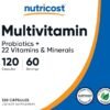 Nutricost Multivitamin with Probiotics 120 Vegetarian Capsules - Packed with Vitamins & Minerals
