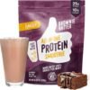 FlavCity All-in-One Protein Powder Smoothie, Brownie Batter - 100% Grass-Fed Whey Protein Powder with 25g Protein & 10g Collagen - Gluten-Free Pre Workout & Post Workout Drink - 20 Servings
