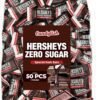 Hershys Zero Sugar Special Dark Chocolate Candy Bar, 1 LB (Approx. 50 Pieces) - Individually Wrapped Bars for Bulk Candy Needs, Sugar-Free Candy Ideal for Parties and Gifting