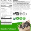 Orgain Organic Vegan Protein Powder, Cookies & Cream - 21g Plant Based Protein, 7g Prebiotic Fiber, Low Net Carb, No Lactose Ingredients, No Added Sugar, Non-GMO, For Shakes & Smoothies, 2.03 lb
