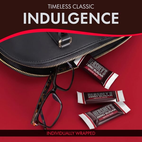 Special Dark Miniatures Zero Sugar - 2 Pounds Approx 100 Pieces - Individually Wrapped Dark Chocolate Bars Sugar Free Candy