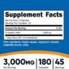 Nutricost D-Aspartic Acid (DAA) Capsules 3000mg Per Serving (180 Capsules) - Non-GMO