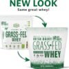 Grass Fed Whey Protein Powder Isolate - Unflavored - Unsweetened - Certified Entire Life On Pasture - A Greener World - ASPCA Registered Brand List - Informed-Sport - 3lbs