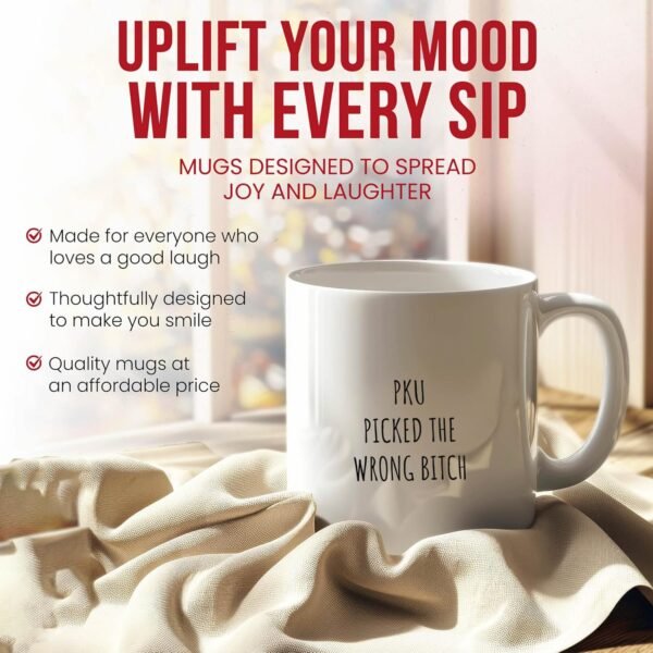 Pku Mug - Health Awareness Coffee Cup - Funny Gift For Pku Patients - Dietary Management Novelty Drinkware - Health Condition Tea Mugs - Special Diet Hot And Cold Drink Cups - Rare Condition Gift -