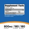 Nutricost L-Glutamine 800mg, 180 Capsules - Gluten Free, Non-GMO