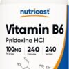 Nutricost Vitamin B6 (Pyridoxine HCl) 100mg, 240 Capsules