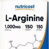 Nutricost L-Arginine 1000mg, Amino Acid Tablets (150 Tablets)