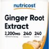Nutricost Ginger Root Extract 2,200mg, 240 Capsules - Gluten Free, Non-GMO, 550mg of 4:1 Extract