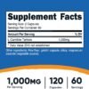 Nutricost L-Carnitine Tartrate 1000mg, 120 Capsules - 500mg Per Capsule (60 Servings)