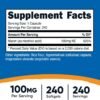 Nutricost Niacin (Vitamin B3) 100mg, 240 Capsules - with Flushing, Non-GMO, Gluten Free