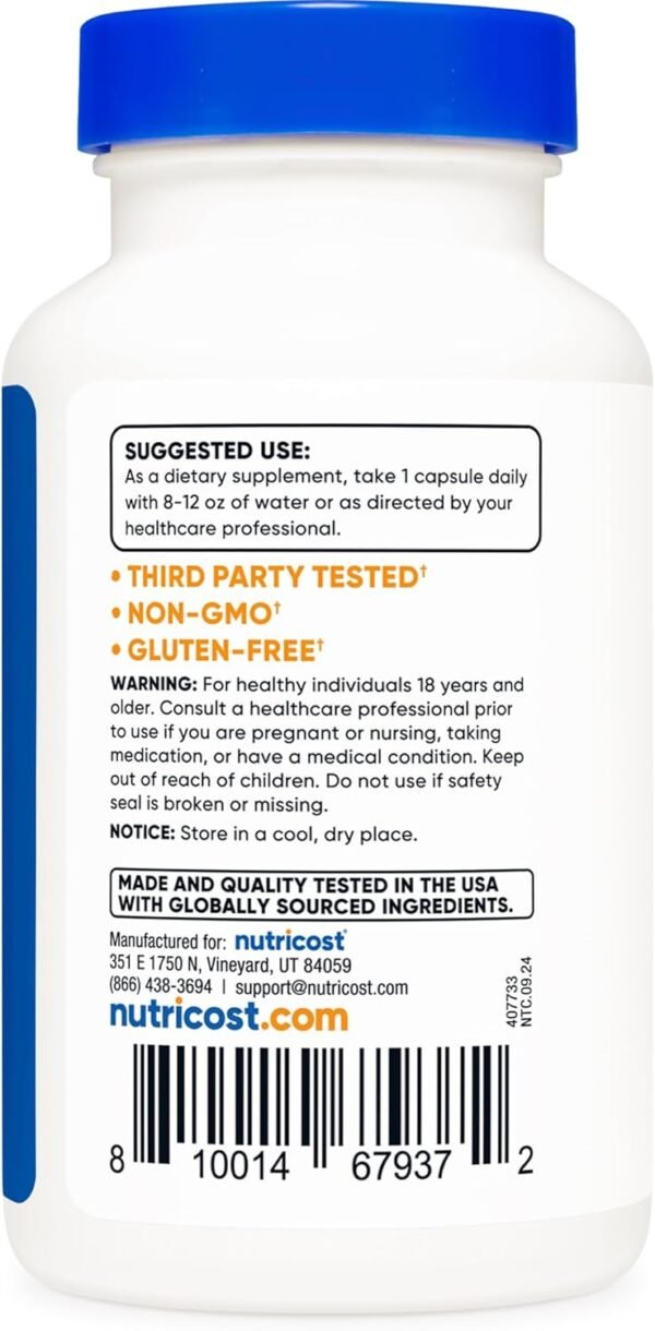 Nutricost L-Theanine 200mg, 120 Capsules, Double Strength - Non-GMO, Gluten Free