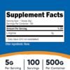 Nutricost L-Arginine Powder 500 Grams (1.1lbs) - Pure L-Arginine Powder - 5000mg Per Serving; 100 Servings
