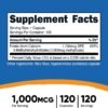 Nutricost Methylfolate 1000mcg, 120 Vegetarian Capsules - Gluten Free, Non-GMO