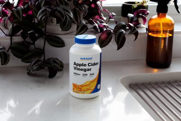 Nutricost Apple Cider Vinegar Capsules 500mg, 240 Vegetarian Capsules - Natural, Vegetarian, GMP, Non-GMO and Gluten Free