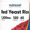 Nutricost Red Yeast Rice 1200mg, 120 Capsules - 60 Serv, Veggie Caps, Non-GMO, Gluten Free