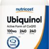 Nutricost Ubiquinol Softgels (100mg, 240 Softgels) - Superior Absorption Antioxidant | Active Form of CoQ10 - Gluten Free, Non-GMO