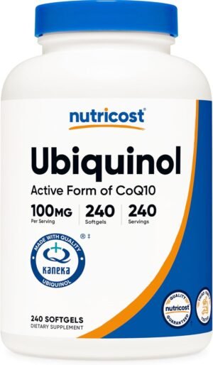 Nutricost Ubiquinol Softgels (100mg, 240 Softgels) - Superior Absorption Antioxidant | Active Form of CoQ10 - Gluten Free, Non-GMO