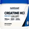 Nutricost Creatine HCl Powder (8 OZ) - Made with CON-CRET Creatine, 300 Servings