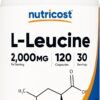 Nutricost L-Leucine 2,000mg, 120 Vegetarian Capsules, Non-GMO, Gluten Free, 30 Servings