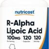Nutricost R-Alpha Lipoic Acid 100mg, 120 Capsules - Veggie Capsules, Non-GMO, Gluten Free