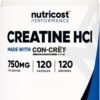 Nutricost Creatine HCl 120 Capsules - Made with CON-CRET Creatine, 750 MG Per Capsule