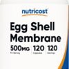 Nutricost Egg Shell Membrane, 500 MG Per Serving, 120 Capsules - GMO Free, Gluten Free