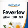 Nutricost Feverfew Capsules 380mg, 120 Capsules, Vegetarian Friendly, Non-GMO & Gluten Free