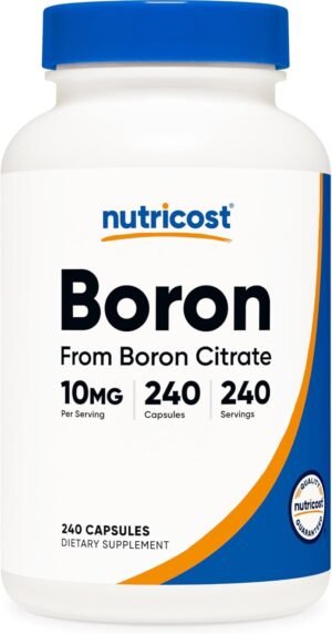 Nutricost Boron Capsules 10mg, 240 Vegetarian Capsules, Gluten Free and Non-GMO